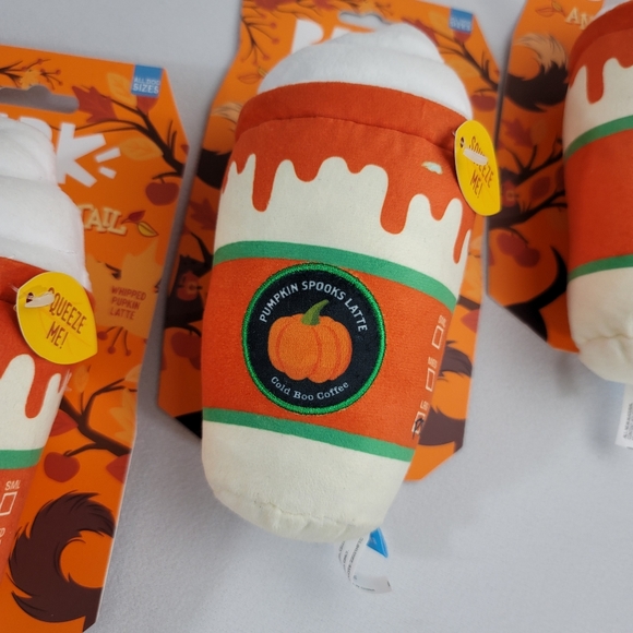 (3) BARK Whipped Pumpkin Latte Dog Toy - Picture 2 of 16